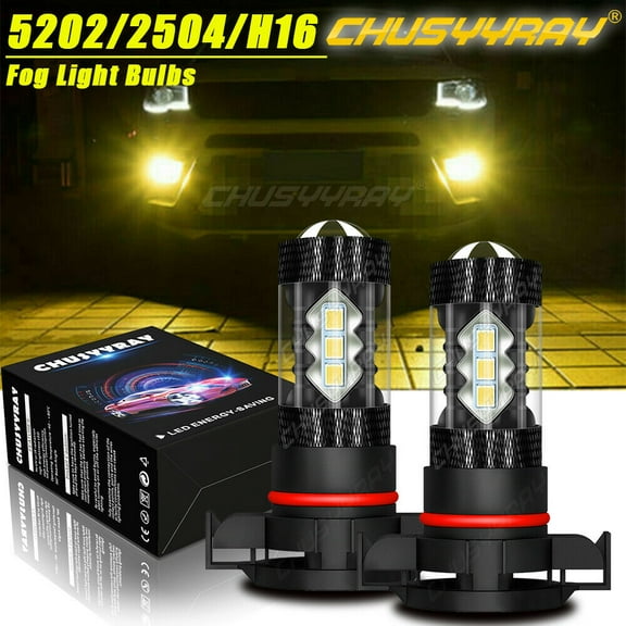 2504 LED Fog Light Bulbs - For Dodge Journey 2010-2018 Jeep Cherokee 2014-2017