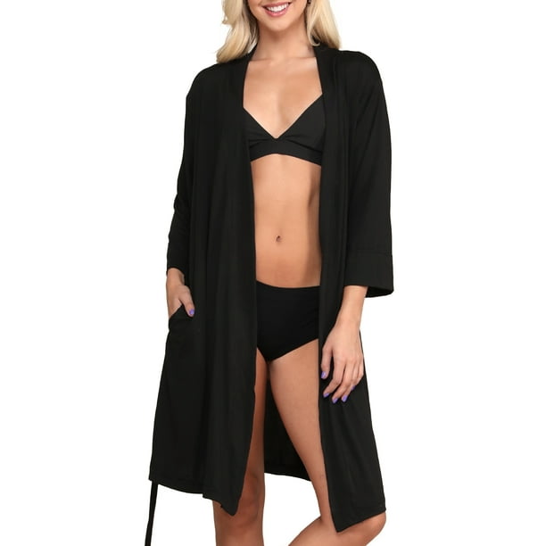 Doublju Women's Kimono Robe Sleepwear Pajama (Plus Size Available