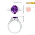 thumbnail image 5 of ANGARA Natural 3.15 Ct. Amethyst with Diamond Classic Ring in 14K White Gold for Women (Ring Size: 10.5), 5 of 10