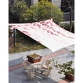 thumbnail image 3 of Sun Shade Sail 12x16Ft Plant Leaves Pink Gradient Uv Block Sunshade Canopy Outdoor Shade Cover Rectangle Shade Cloth For Patio Garden Yard Deck Pergola, 3 of 6