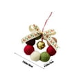 thumbnail image 3 of CuiLiyq Christmas Decoration Mini Wreath, Colorful Plush Christmas Balls Wreath With Bells, For Home Holiday Wedding Party Decoration, 3 of 6