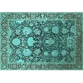 thumbnail image 1 of Ahgly Company Indoor Rectangle Oriental Turquoise Blue Industrial Area Rugs, 5' x 7', 1 of 4