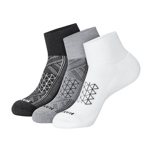 Hanes Mens Absolute Run Comfort Cushioned Crew Socks, 3-Pairs