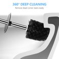 thumbnail image 4 of SetSail Toilet Brush, Compact Size Toilet Bowl Brush and Holder Toilet Brushes for Bathroom with Stainless Steel Handle Toilet Cleaner Brush with Durable Scrubbing Bristles, 2 Packs, 4 of 7