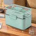 thumbnail image 2 of 3 Tiers Portable Foldable Medicine Box Lightweight Emergency Box with Handle for Home Travel, 2 of 5