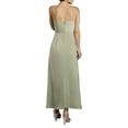 thumbnail image 3 of David’s Bridal, The Edit by DB Studio Women's Formal Twist Bodice Sheath Dress with Cutout, Ankle Length, Charmeuse, 3 of 6