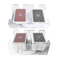 thumbnail image 3 of High quality 2/6 Deck Rotating Holder Clear Canasta Playing Tray Game Props, 3 of 5