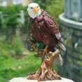 thumbnail image 4 of Adorno decorativo de águila Artesanía de poliresina Espantapájaros Arte Estatuilla de pájaro Escultura para jardín Patio Césped Hogar al aire Sunnimix  estatua del águila, 4 of 7