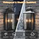 thumbnail image 4 of Lámpara de pared para exteriores Lawyettle, 2 luces, color negro, 52 cm, resistente al agua, 4 of 7