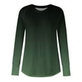 thumbnail image 5 of Womens T Shirts Long Sleeve Top Round Neck Basic Fashion Printed Tshir Thumbhole Tunic Tshirts, 5 of 5