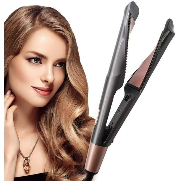 2 in 1 Hair Straightening Irons for All Hair Type, Best Hair Straightener  Curler with Adjustable