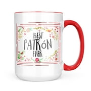 Neonblond Happy Floral Border patr?n Mug gift for Coffee Tea lovers