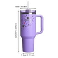 thumbnail image 3 of Iodue Verre&Bouteille Tasse Double Isolée en Acier Inoxydable Tasse Automobile avec Poignée Tasse à Bière Bingba 40oz, 3 of 4