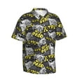thumbnail image 2 of Balery White Retro Off-Road Vehicle Print Men's Hawaiian Shirts Short Sleeve Beach Shirt Relaxed Fit Vacation Button Down Shirts-3X-Large, 2 of 9