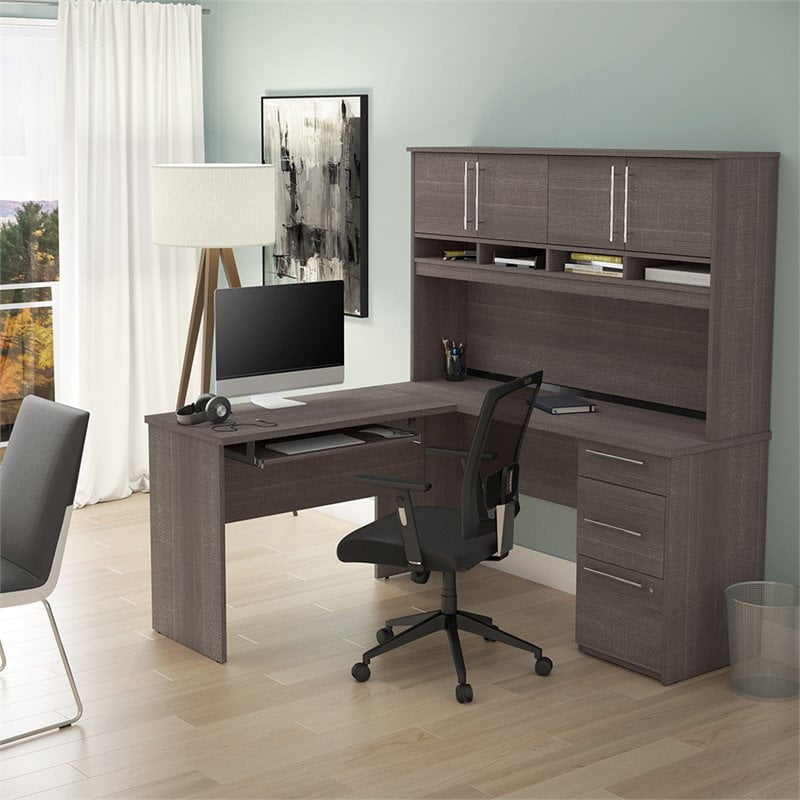 Bestar 92421 47 Innova Plus L Shaped Desk 44 Bark Gray Bestar 92421 47 Innova Plus L Shaped