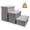 thumbnail image 2 of Pet Stairs Zerbuger de 3 peldaños con almacenamiento para perros y gatos de hasta 200 libras, 2 of 7