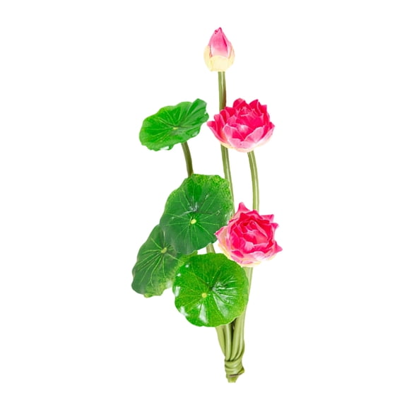 8.7 Inch Artificial Small Lotus Flower, Realistic Silk Water Lily for Pond Fish Tank, Decorative Aquatic Plant for Home Garden(#A)
