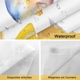 thumbnail image 5 of No Hook Shower Curtain with Snap in Liner, Summer Fish School Funny Animals Waterproof Fabric Bathroom Curtain Mesh Top Window, Watercolor Gradient Shower Curtains 60x72in, 5 of 9