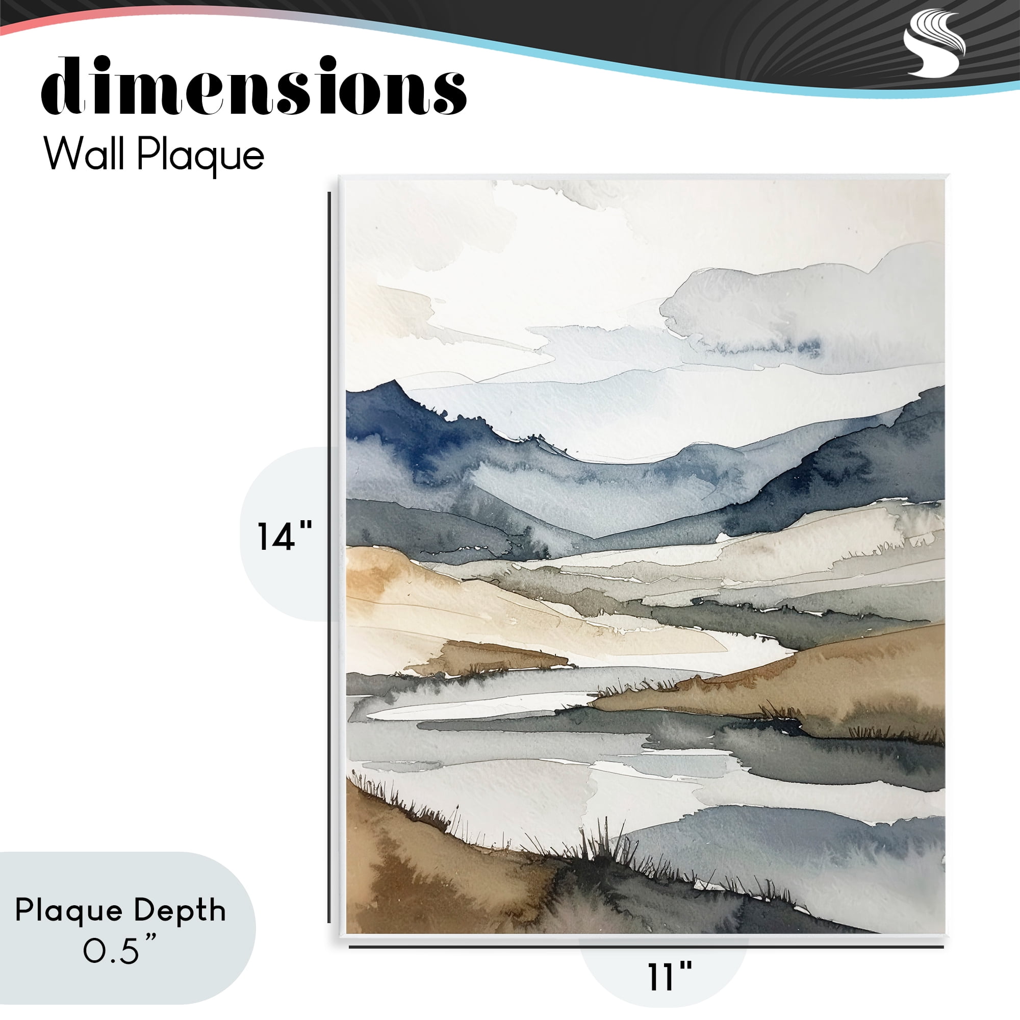 Stupell Industries Flow Of Water River Wall Plaque Art, design by Alonza Saunders