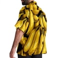 thumbnail image 3 of Banana Men's Short Sleeve Beach Shirts, Casual Printed Button Down Poplin Shirt Summer., 3 of 6