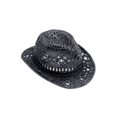 thumbnail image 1 of LADIES' TOYO JACQUARD FEDORA HAT, Black, 1 of 1