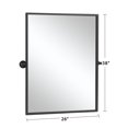 thumbnail image 4 of Arched Wall Mirror Small Arch Mirror Right Angle Mirror 38"x26",Black,Iron, 4 of 5