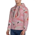 thumbnail image 3 of Naloa Flamingos Men's Casual Hooded Collar Drawstring Hoodies Pullover Sweatshirts Casual Long Sleeve Shirts-4X-Large, 3 of 7