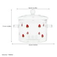 thumbnail image 2 of CRAFTHROU Cooking Pot Heat Resistant High Borosilicate Glass Soup Serving Pot 1Pack, 2 of 7