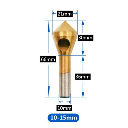 

Goodhd 1Pc Titanium Countersink Deburring Drill Bit Hole Cutter Metal Chamfering Tool