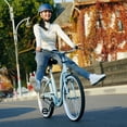 thumbnail image 2 of VIRIBUS 24" Womens Cruiser Bike Beach City Bicycle with Dual V-Brakes Single Speed Blue, 2 of 13