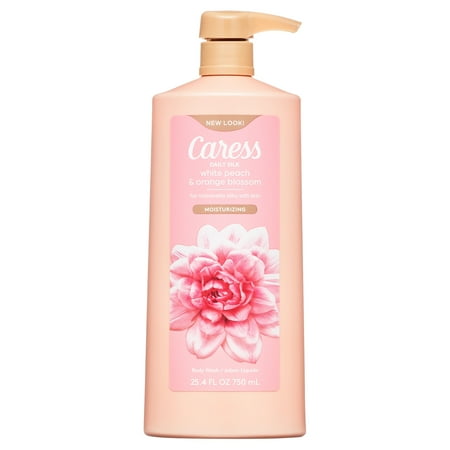 Caress Body Wash with Pump Daily Silk With Silk Extract For Noticeably Silky 25.4 oz