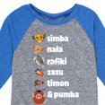 thumbnail image 3 of The Lion King - Main Characters - Toddler & Youth Raglan Graphic T-Shirt, 3 of 4