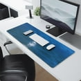 thumbnail image 3 of Extended Gaming Mouse Pad SciFi Space Moon Large Mousepad with Stitched Edges,Anti-Slip Rubber Base Keyboard Mouse Mat Desk Pad for Gaming Home Office 31.5x11.8 Inch, 3 of 7