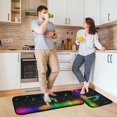 thumbnail image 6 of SKYSONIC Rainbow Music Note Kitchen Mats Set of 2 Multicolored Lines Anti Fatigue Floor Runner Rug Non Slip Comfort Mat 19.7x27.6 Inch + 19.7x47.2 Inch for Living Room Laundry Room Hallway, 6 of 7