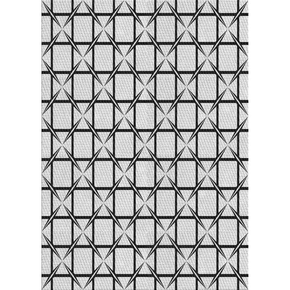 Ahgly Company Indoor Rectangle Patterned Carbon Gray Novelty Area Rugs, 2' x 4'