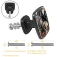 thumbnail image 3 of 4 Pcs Cabinet Handle Drawer Pulls Rabbit Knobs with Screws Square Furniture Office Cabinet Knob Decoration, 3 of 7