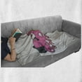 thumbnail image 6 of Octopus Soft Flannel Fleece Blanket, Cartoon Art Illustration of Octopuses in Fun Retro Costumes at Party Vintage Style, Cozy Plush for Indoor and Outdoor Use, 60" x 80", Pink Grey, by Ambesonne, 6 of 6