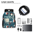 thumbnail image 5 of Ratiio France and Paris Print Backpack with Padded 15-inch Laptop Sleeve- Spacious and Durable Daypack for Work and Travel, 5 of 6