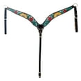 thumbnail image 3 of Hilason Horse Floral Hand Painted American Leather Breast Collar Headstall Brown, 3 of 7