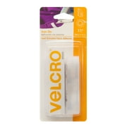 VELCRO Brand for Fabrics | Iron On Tape for Alterations and Hemming | No Sewing or Gluing | Heat Activated for Thicker Fabrics | Cut-to-Length Roll, 24in x 3/4in Roll White