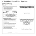 thumbnail image 3 of Pro Armor-AU51040 Sistema de barra de sonido Bluetooth con 4 altavoces, negro, 3 of 3