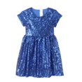 thumbnail image 2 of XXWXYD Toddler Girls Sequins Dress Short Sleeve High Waist Swing Par𝗍y Holiday Wedding Prom Dance Sparkly Festive Gown Glitter Pageant 1-8 Years, 2 of 4