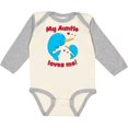 thumbnail image 3 of Inktastic My Auntie Loves Me Narwhal Family Boys or Girls Long Sleeve Baby Bodysuit, 3 of 5