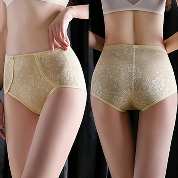 ZZwxWA Women's Low Waist Compression Underwear Postpartum Breathable Waist Lift Hip Body Shaping Panties