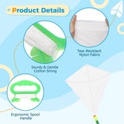 10PCS DIY Kites for Kids, DIY Blank Diamond Kites with 98ft Kite Strings, Make Your Own Kite Easy Flying Kites, Kids Decorating Coloring Kites, Park Beach Outdoor Games