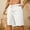 White, variant on Uwinwear Men's Linen Shorts, Elastic Waist Drawstring Casual Summer Beach Golf Yoga Shorts with Pockets Light Blue XL