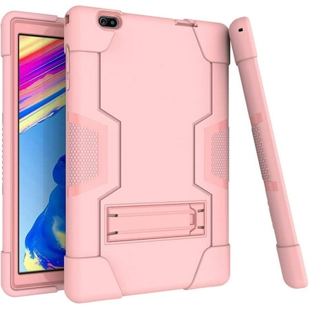 FIEWESEY Heavy Duty Rugged Protective Case for Vankyo matrixpad S20/Facetel Q3 Pro/TOSCIDO P20/P101/TOPELOTEK MID1001S/VUCATIMES N20/DUODUOGO/Hyundai Hytab Plus 10WB2 10.1" (Rose Gold)