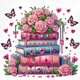 thumbnail image 1 of 5d DIY Parcial Perforación Especial Pintura Diamantes Libros Rosa 30x30cm, 1 of 9