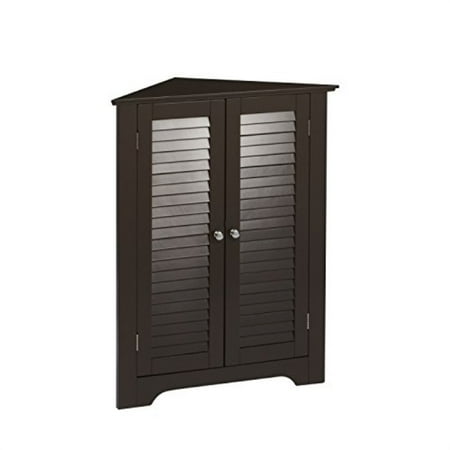 riverridge ellsworth collection 3-shelf corner cabinet, espresso