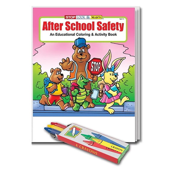 25 Pack - After School Safety Kid's Educational Coloring & Activity Books